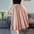 thumbnail image 2 of Sngxgn Womens Midi Skirt High Waisted Solid Dress Elegant Skirts(Pink,One Size), 2 of 9