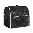 thumbnail image 3 of ZIATUBLES Mixer Cover Protective Kitchen Mixer Dust Cover for 4.5-5 Quart Stand Mixer with Top Handle and Front Storage Pockets Easy to Clean, Black Grey Marble, 3 of 7