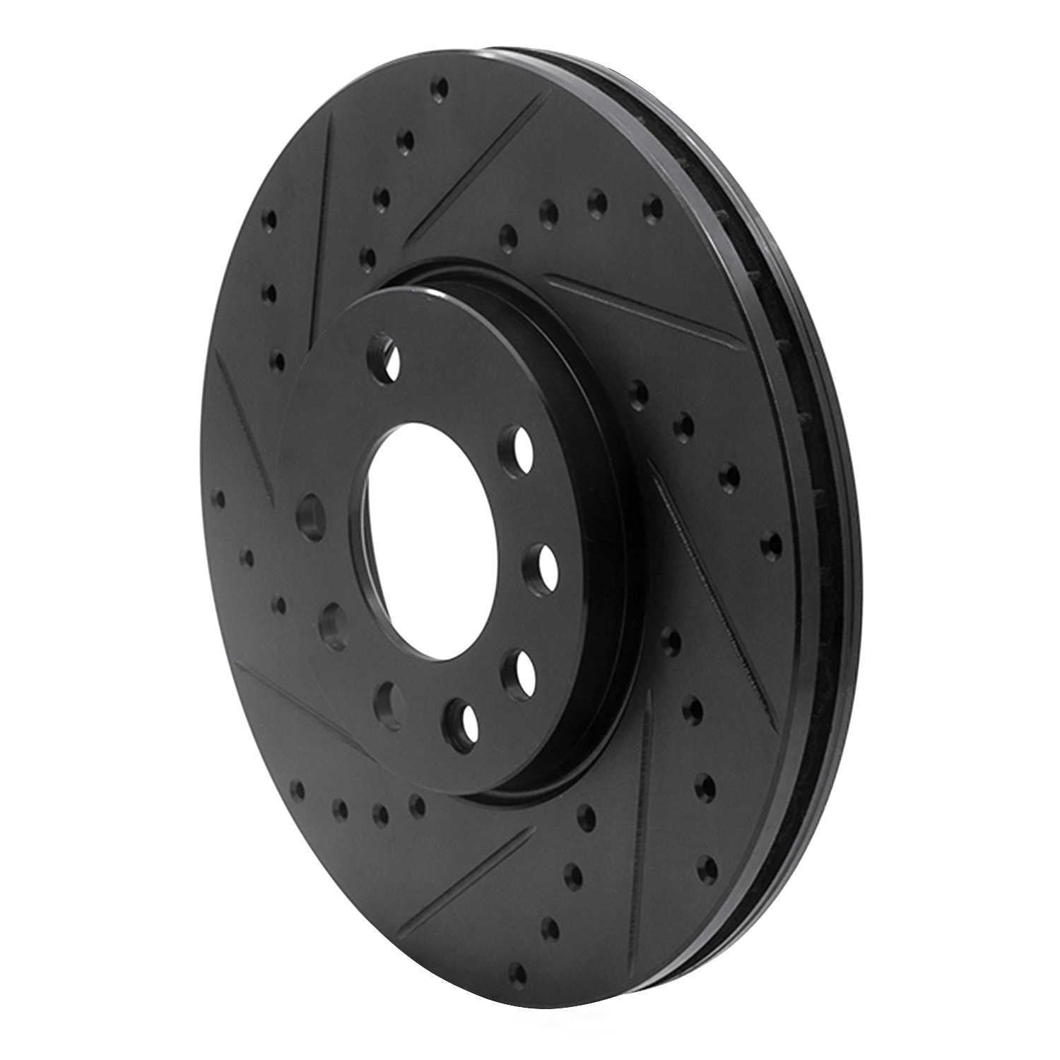 Dynamic Friction Company 633-65015L DFC Brake Rotor - Drilled And Slotted - Black