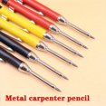 thumbnail image 2 of 2.8mm Metal Solid Carpenter Mechanical Pencil with Sharpener for Woodworking Construction Long Head deep hole maker Pencil black red yellow lead Site marking, factory marking carpenter's pencil, 2 of 9