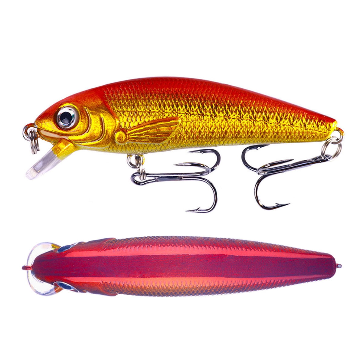 HENGJIA Fishing Lures, Jerkbait for Bass Fishing Minnow Lure Set Fishing Hard Baits Swimbaits Boat Topwater Lures for Trout Bass Perch Fishing,10pcs