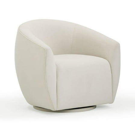 TOV Furniture Jordan Cream Velvet Swivel Chair