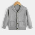 thumbnail image 2 of REDARER Girls Knit Cardigan Open Front Long Sleeve Sweater Coat Soft Comfortable Warm Casual Outerwear For Toddler,Color:Grey,Size:5-6 Years, 2 of 9