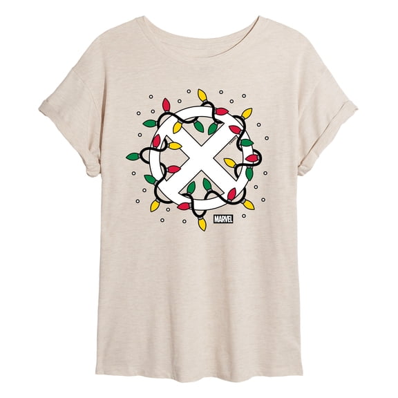 Marvel - Holiday Xmen Logo - Women's Oversized Graphic T-Shirt