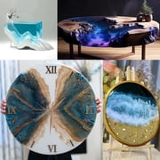 Crystal Clear Epoxy Resin Kit 1GAL With luminous powder- 1:1 Mixing Ratio, Bubble Free & Anti-Yellowing - High Gloss Casting & Coating Resin for Jewelry, River Tables, Bar Top, Countertops & Wood