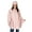 Blush, variant on Women's Sherpa Trim Polar Fleece Wrap with Matching Gloves and Hat