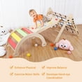 Toddler Indoor Gym Playset, 5in1 Wooden Climbing Toys, Triangle