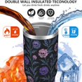 thumbnail image 4 of 1pc Goth Skull 30oz Tumbler with Straw & Handle - Insulated Stainless Steel Cup | Holiday Gift for Man Women (Christmas, Valentine's, Birthday), 4 of 7
