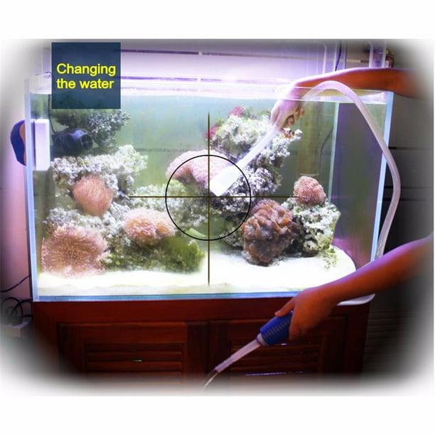 Aquarium Manual Cleaner Tool Siphon Gravel Suction Pipe Fish Tank Vacuum  Water Change Pump Tools 