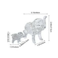 thumbnail image 4 of shyuyusa 2Pcs Crystal Elephant Ornament - Artisan-Crafted Home Decor Accent, Elegant Living Room Tabletop Decoration, Symbolic Good Luck Gift for Home, 4 of 6