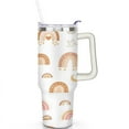 thumbnail image 2 of Rainbow Cartoon 40 Oz Tumbler with Handle Lid and Straw, Stainless Steel Double Walled Vacuum Insulated Cup, Cute Anniversary Wedding Birthday Gifts Tumbler for Women Men Friends Outdoor Indoor, 2 of 7