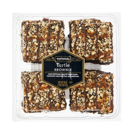 Marketside Turtle Brownie, 18 oz, 4 Count (Shelf Stable)