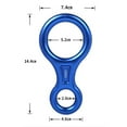 thumbnail image 4 of koolsoo 35kN Descender Aluminum Alloy Heavy Duty Downhill Rock Climbing Blue, 4 of 9