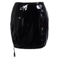 thumbnail image 6 of Wdgfv Women Neon Leather Bodycon Mini Skirt Skirts Shiny Liquid Metallic Wet Look Latex Skirt, 6 of 6