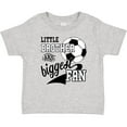 thumbnail image 3 of Inktastic Little Brother and Biggest Fan Soccer Player Boys Baby T-Shirt, 3 of 5