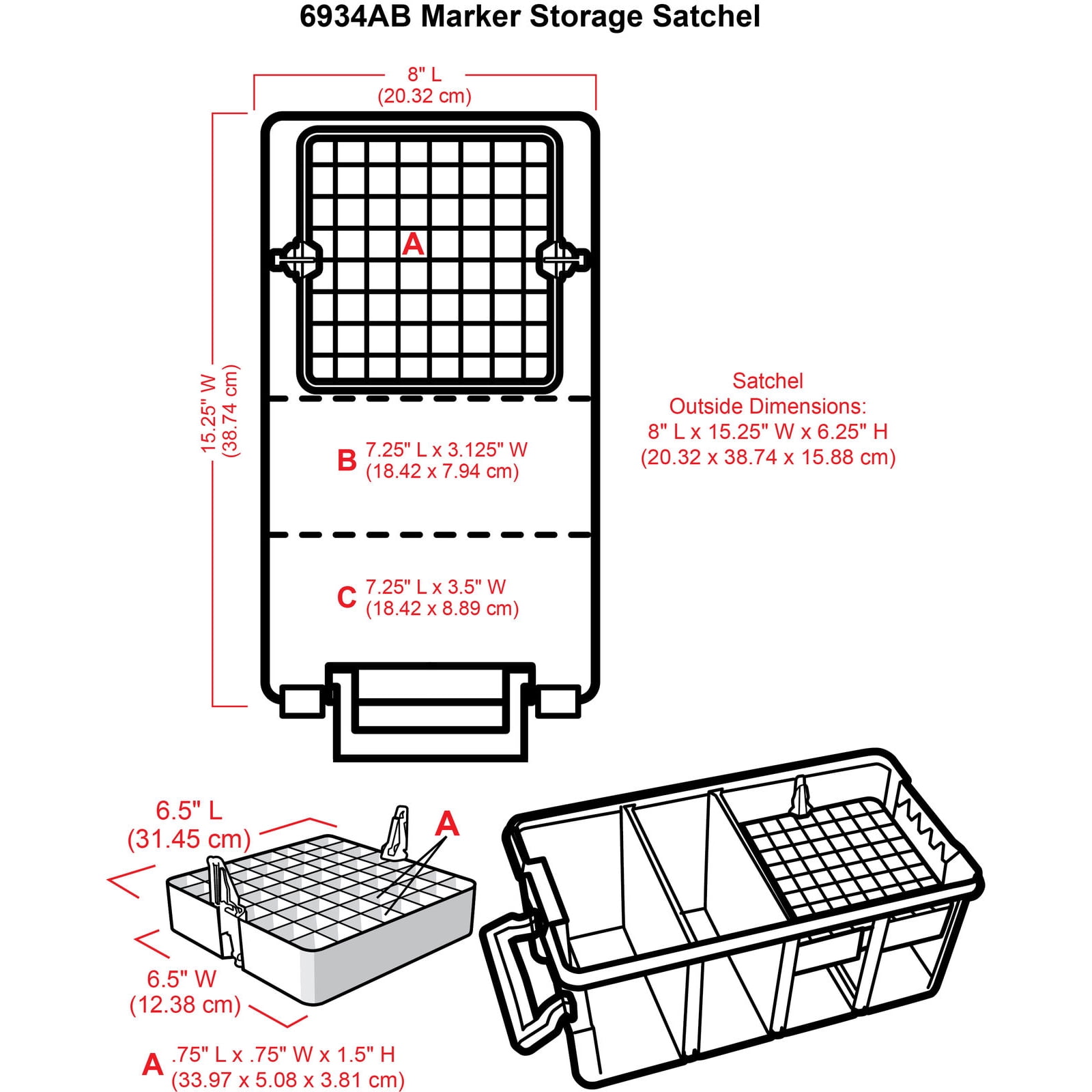 (2 pack) ArtBin Marker Storage Satchel