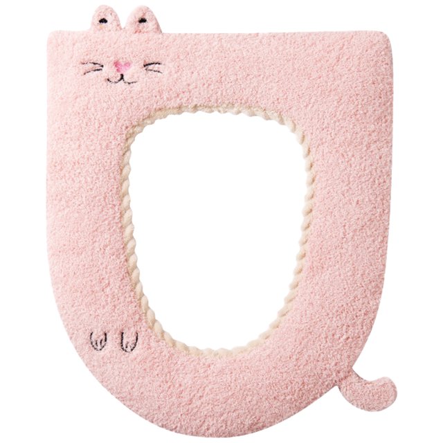 Coussin de Siège de Toilette Dessin Animé Doux Coussin de Siège de Toilette Housse de Siège de Toilette avec Poignée