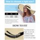 thumbnail image 4 of Sun Hats for Women Oversize Wide Brim Straw Beach Hat UV Protection Floppy Foldable Roll-Up Travel Summer Vacation UPF 50+, 4 of 5