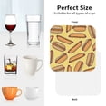 thumbnail image 6 of Lsque Hot Dogs Pattern 4" Drink Coasters Set of 4, PVC Leather Absorbent Coasters, Table Coaster Set Decorative Coffee Cup Coasters Housewarming Gift -Square, 6 of 6