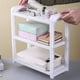 thumbnail image 4 of Organizador de escritorio ajustable de 3 niveles | Estante de plástico para cocina, baño y oficina | Expositor para especias, cosméticos y papelería, 4 of 6