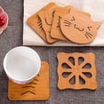 thumbnail image 3 of Bgsha Wooden Table Placemat Heat Resistant Hot Pot Coasters Cup Mat Tea Coaster, 3 of 9
