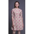 thumbnail image 3 of Bimba Women Straight Kurta Mandarin Collar Printed Dress Short Kurti Tops, 3 of 6
