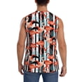 thumbnail image 4 of Lsque Cool Flamingo Print Men's Cotton Blend Sleeveless Muscle Shirts (S-3XL)- Moisture Wicking, Odor Protection, UPF 30+,Small, 4 of 8