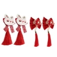 thumbnail image 1 of OULII 2Pares Horquillas De Estilo Chino Con Lazos Y Para Accesorios, 1 of 6