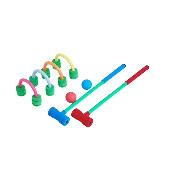jinwen Croquet Set for Kids Lawn Backyard Game Set Interactive Toy Croquet Game Set