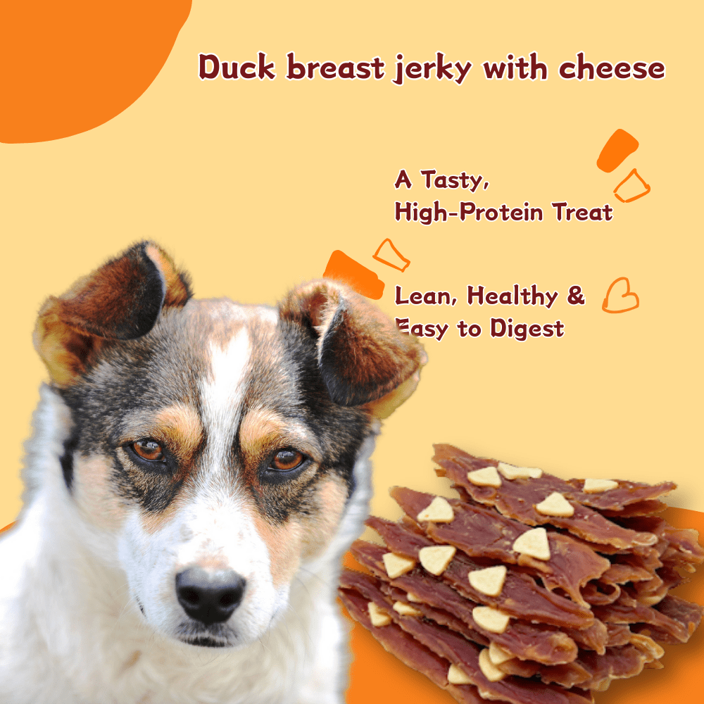 TenderTouch Tender Duck Slices with Real Cheese, High-Protein Dog Chews, 1.76 Pound