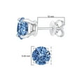 thumbnail image 3 of 10K White Gold Lab Grown Diamond 4-Prong Classic Solitaire Earrings (VVS2-VS1 Clarity) - Your Choice of Blue, Pink, and White and Carat Weight, 3 of 6