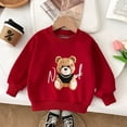 thumbnail image 4 of 2-3Years Toddler Girls Crewneck Sweatshirt Bear Applique, 4 of 9