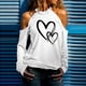 thumbnail image 2 of Camisetas divertidas para mujer, camisetas con hombros descubiertos, camisetas de manga larga de Color sólido, camisas holgadas, blusas, camisetas Pompotops gfhjh18455, 2 of 6
