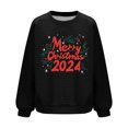 thumbnail image 3 of Chandails en Molleton de Noël Décontractés pour Femmes Sans Capuche Manches Longues Col Rond Automne Hiver Mode Mode Urbaine pour Usage Quotidien École Fête, 3 of 4
