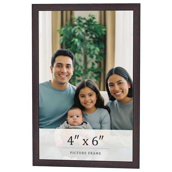 4x6 In Rustic Brown Real Wood Picture Frame Width 0.75 inches | Interior Frame Depth 0.5 inches |