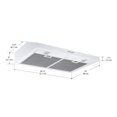 thumbnail image 4 of Slim S3DW 30 in. 325 CFM Non-vented White Under Cabinet Range Hood, 4 of 5