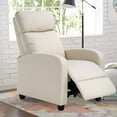 thumbnail image 2 of YRLLENSDAN Fabric Recliner Chair for Living Room Home Theater Seating, Adjustable Single Sofa for Adults, Reading Chair with Padded Seat Backrest and Footrest, Beige, 2 of 7