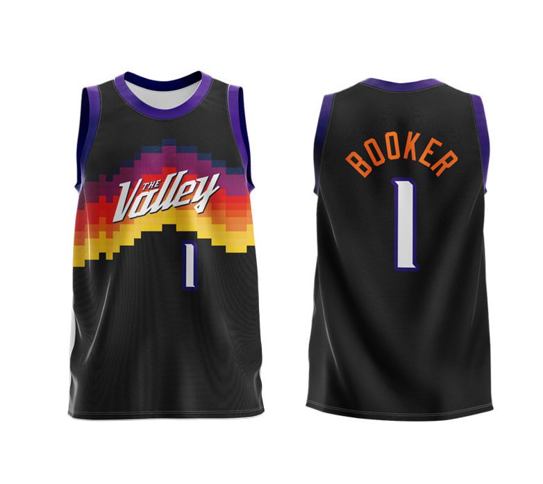 Hot sale New Phoenix Suns City Edition Black Basketball Shorts Size S-XXL 