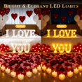 thumbnail image 4 of Set de decoración Peledic con el texto «I Love You», letras iluminadas, 73 unidades, 4 of 7