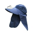 thumbnail image 4 of GPOECD Style Solar Powered Digital Display Fan Sun Hats for Adults Wide Brim Full Coverage Outdoor Summer Sun Protection NY2,One Size, 4 of 4