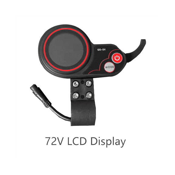 QS-S4 72V Thumb Throttle LCD Display Meter Lgnition Lock Key Long Cable Only for Zero 11X Electric Scooter 6PIN Display