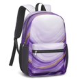 thumbnail image 2 of Purple and Gold Marble Pattern 17" School Backpacks for Teens,Waterproof Oxford Fabric,S-Shape Padded Straps for School,Travel,Hiking,Camping, 2 of 6