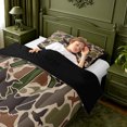 thumbnail image 3 of meiyoeat Duck Hunting Monogram T Twin Comforter Sets For Boys,Camo Pattern Initial Art Bedding Set,Black Reversible,2 Pieces,1 Comforter and 1 Pillowcase, 3 of 7