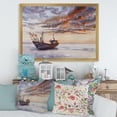 thumbnail image 3 of Designart 'Wooden Fishing Boat On The Baltic Shore With Evening Clouds' Nautical & Coastal Framed Art Print, 3 of 4