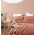 thumbnail image 3 of DaDalogy Bedding Terracotta Coral Brick Orange Soft Velour Corduroy Bedspread Set (JHW952), 3 of 7