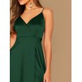 thumbnail image 4 of Maxi Vestido Dama de Fiesta Elegante Playa Cruzado en Satin -Verde-XL DaraBaby Shein Vest062_4, 4 of 6