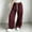 Wine, variant on Women Plaid Wide Leg Pants Sevevn Elastic Drawstring Waist Loose Baggy Casual Trousers, Multi‑Plaid Pattern Choices For Street Style And Daily Casual Outfits