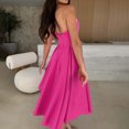 thumbnail image 4 of Staron Robe Sans Bretelles pour Femmes, Fluide, Ligne A, Été, Ample, Dos Nu, Robe d'Été Décontractée Sans Manches, Épaules Dénudées, Plage, Vacances, Robes Tube, 4 of 7