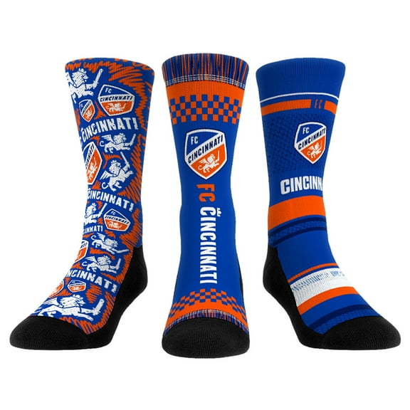 Rock Em Socks FC Cincinnati Three-Pack Crew Socks Set
