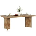 thumbnail image 7 of Tribesigns 63" Dining Room Table for 4-6, Wood Rustic Dinner Table for Kitchen, Oak Brown, 7 of 7